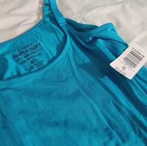 Torrid Sleeveless Teal Hanky Hem Dress
